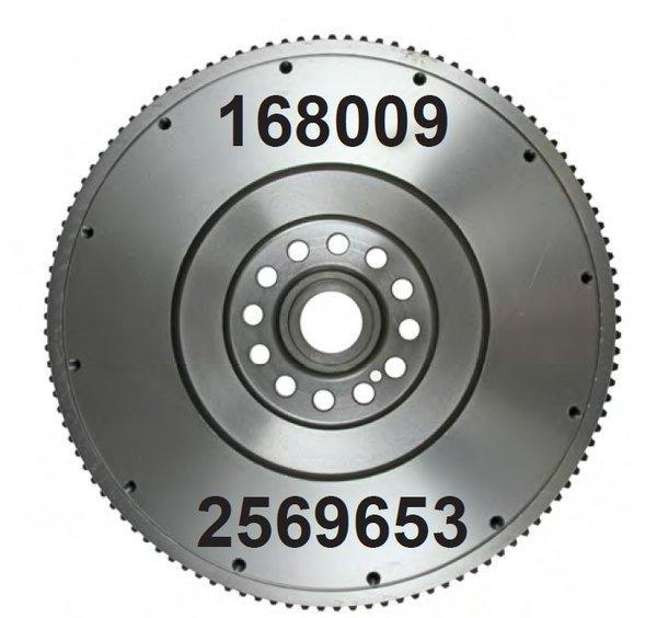 Flywheel with identification numbers 168009, 256953.